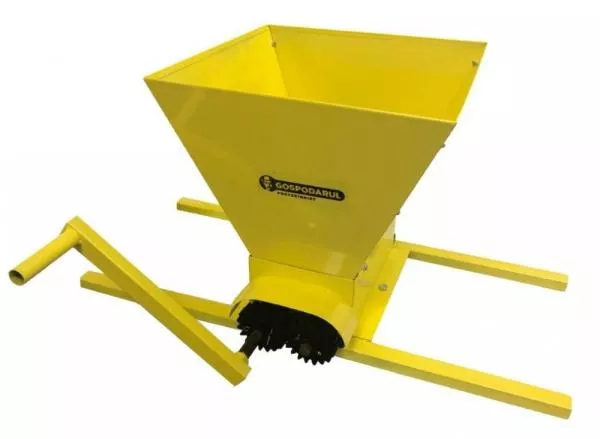 Zdrobitor Manual pentru Struguri Gospodarul Profesionist PMP0044.3, Cuvă 20L, 350-500Kg/h, Role din Poliamidă Alimentară [4]