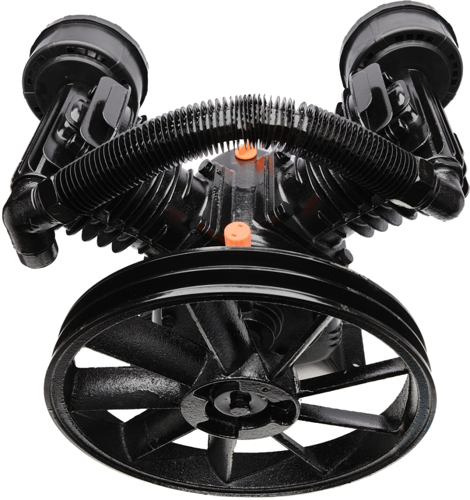 Compresor aer 2 pistoane 4 kW 600 l/min 8 bari cilindri fonta pentru rezervor 150-200 l (CHV2090) [3]