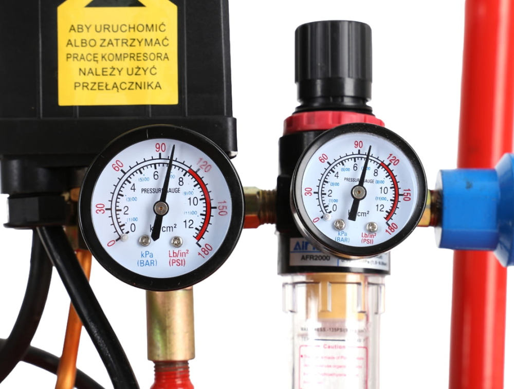 Compresor aer cu ulei 100L 2 pistoane 3 kW 530 l/min 8 bari pentru scule pneumatice (ACV100) [2]