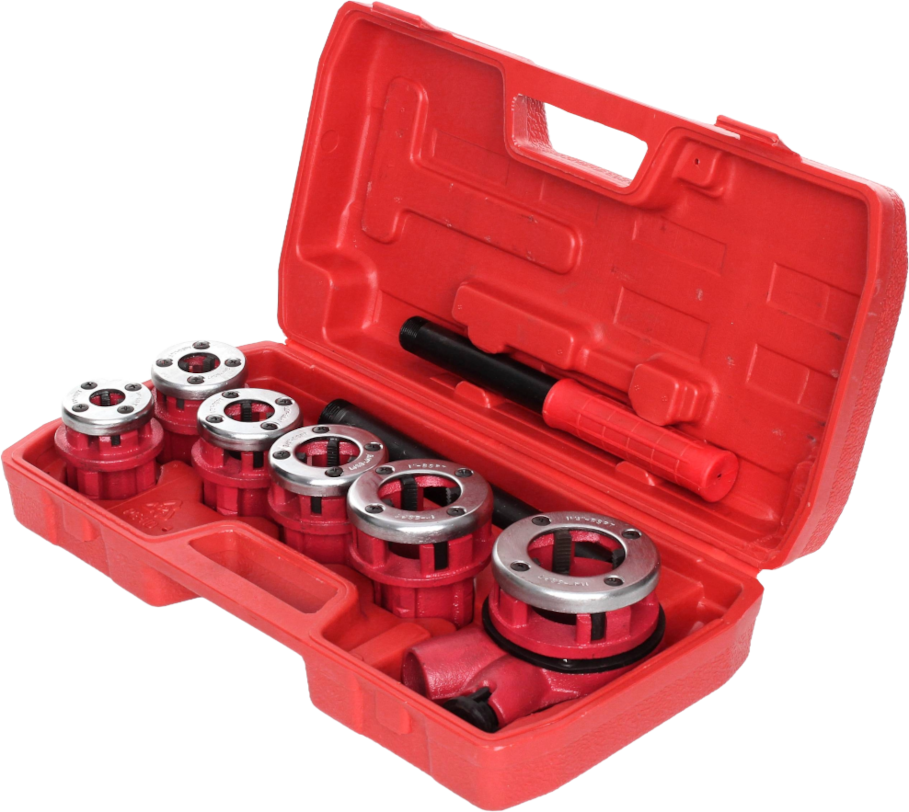 Dispozitiv manual de filetat tevi 1/4-1 1/4 inch cu 6 filiere si valiza transport (DFT6) [2]