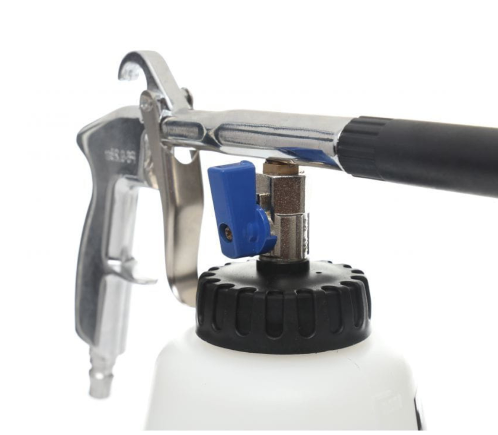 Pistol pneumatic curatare tapiterie tip tornador, rezervor detergent, presiune 0.5-0.8 MPa, conexiune 1/4, 2 duze incluse (PT1) [4]