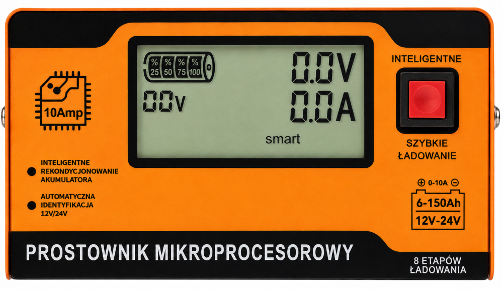 Redresor auto cu microprocesor 10A 12/24V (RA10P) [2]