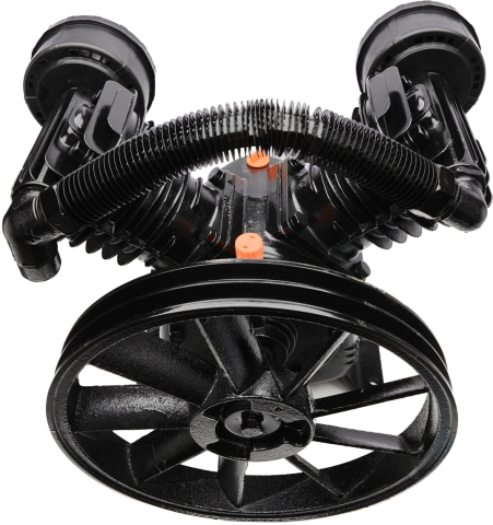 Compresor aer 2 pistoane 4 kW 600 l/min 8 bari cilindri fonta pentru rezervor 150-200 l (CHV2090) [2]