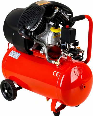 Produse - Compresor aer cu ulei 50L 3 kW 2 pistoane 530 l/min 8 bari pentru scule pneumatice (ACV50)