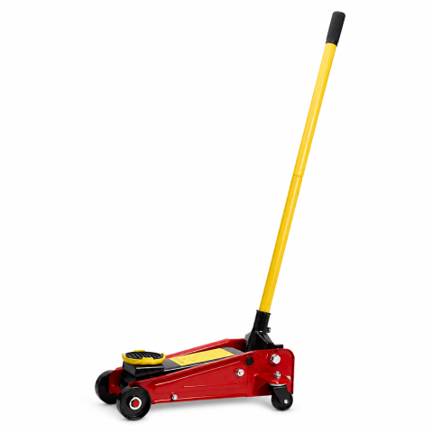 Produse - Cric hidraulic crocodil profil jos 3T 140-460 mm cu roti pentru auto (HJ3000)