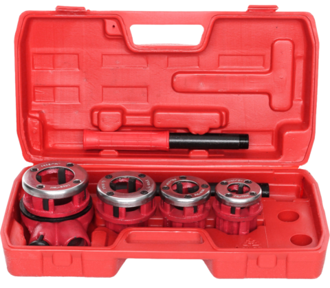 Produse - Dispozitiv manual de filetat tevi 1/2-1 1/4 inch cu 4 filiere si valiza transport (DFT4)
