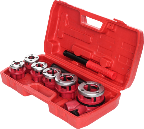 Dispozitiv manual de filetat tevi 1/4-1 1/4 inch cu 6 filiere si valiza transport (DFT6) [1]