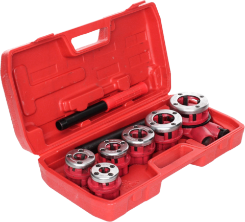 Produse - Dispozitiv manual de filetat tevi 1/4-1 1/4 inch cu 6 filiere si valiza transport (DFT6)