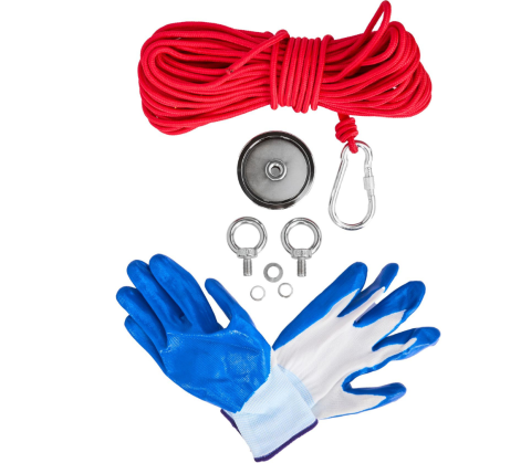 Produse - Magnet neodim pescuit 140 kg cu franghie 20 m (MN140KG)