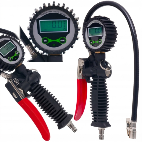 Produse - Pistol pneumatic umflat anvelope cu manometru LCD 12 bar (PUAL12)