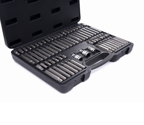 Set biti TORX RIBE SPLINE HEX 75 piese 30/75mm CrV cu adaptoare si valiza (SBT75) [1]