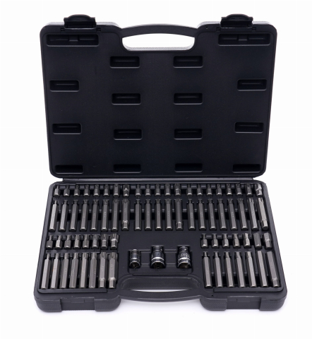 Produse - Set biti TORX RIBE SPLINE HEX 75 piese 30/75mm CrV cu adaptoare si valiza (SBT75)