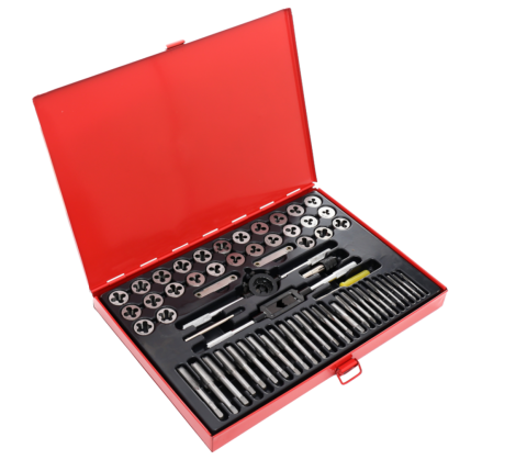 Produse - Set tarozi si filiere 60 piese metrice UNC UNF NPT cu valiza metalica pentru filete (STF60)