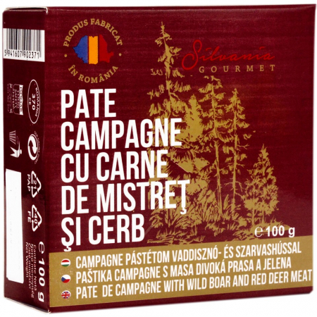 Produse din Vanat - Pate campagne cu carne de mistret si cerb 100g