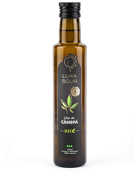 Sirop si ulei presat la rece - Ulei de Canepa BIO 250ML - Luna Solai