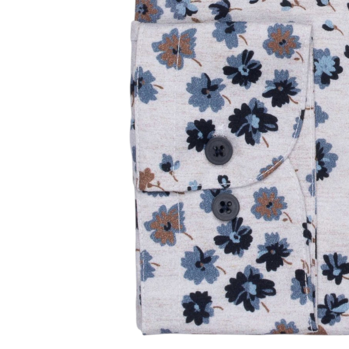 Cămașă Rinnaldi albă cu print smart casual din bumbac [3]