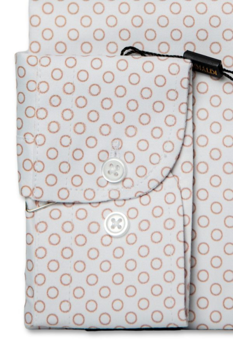 Cămașă Rinnaldi albă cu print smart casual din bumbac [2]