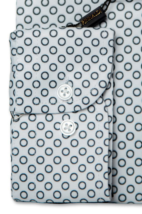Cămașă Rinnaldi albă cu print smart casual din bumbac [2]