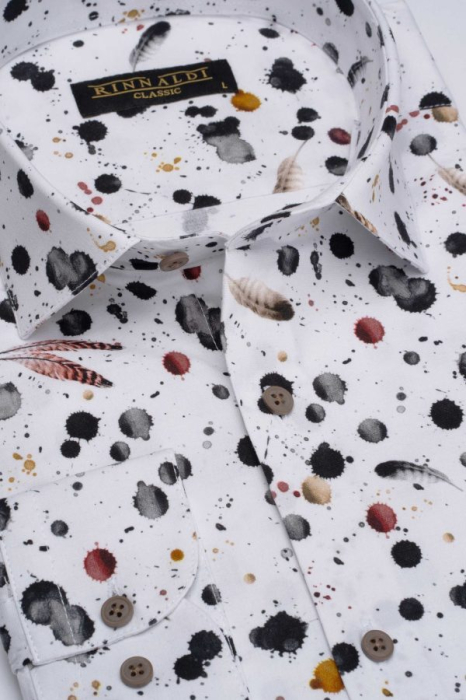 Camasa Rinnaldi Albă Smart Casual Print [3]