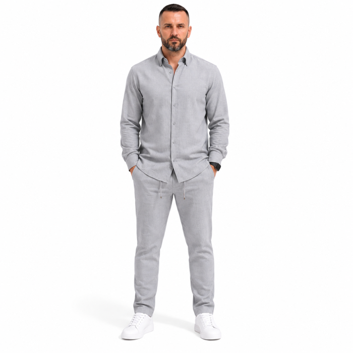 Compleu Smart Casual Gri pentru Bărbați [2]