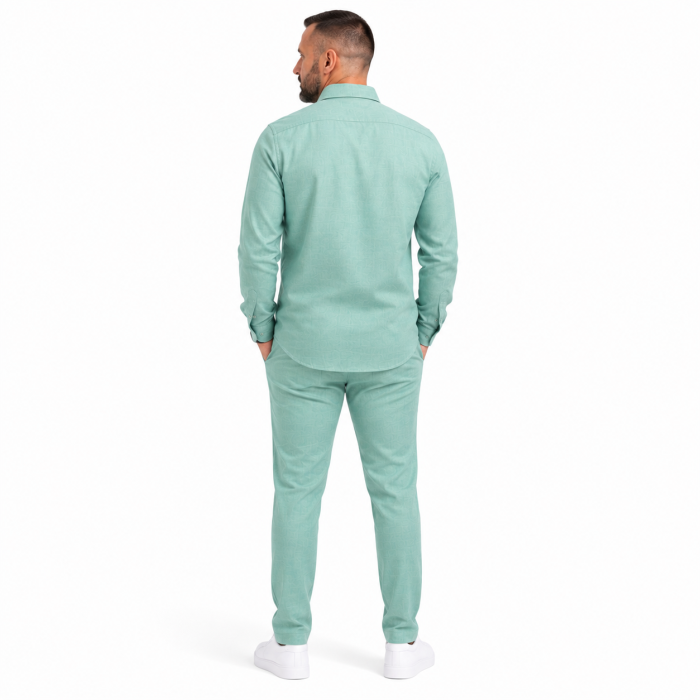 Compleu Smart Casual Verde pentru Bărbați [4]