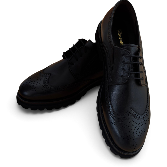 Pantofi Bărbați Brogue Classic din Piele Neagră [7]