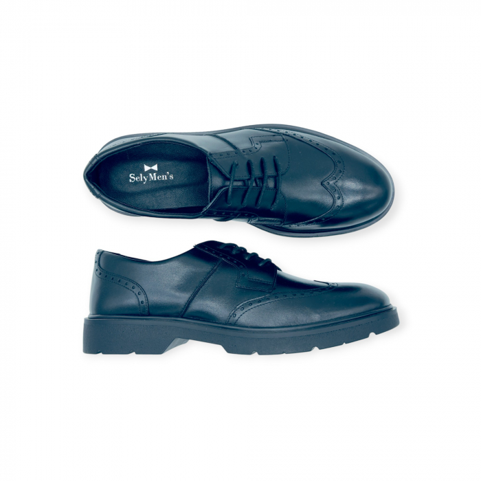 Pantofi SelyMen's Brogue-Negru [1]
