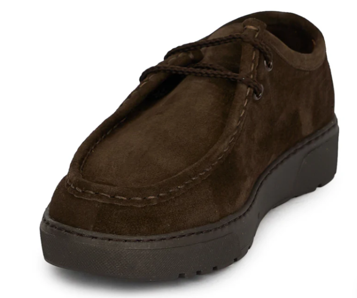 Pantofi smart casual maro din piele întoarsă pentru bărbați [5]