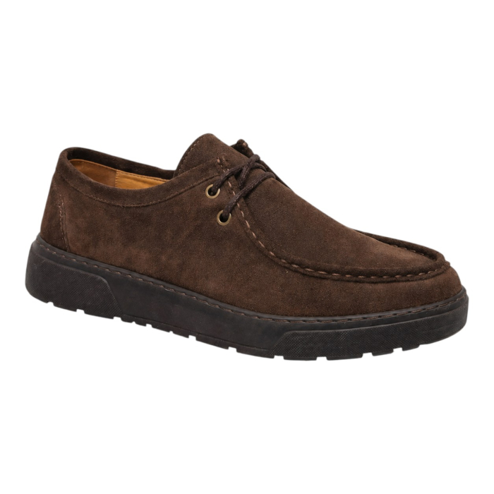 Pantofi smart casual maro din piele întoarsă pentru bărbați [2]