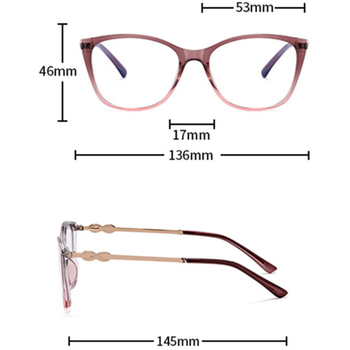 Rame de Ochelari Dama Azore dusty pink/gold protectie PC [3]
