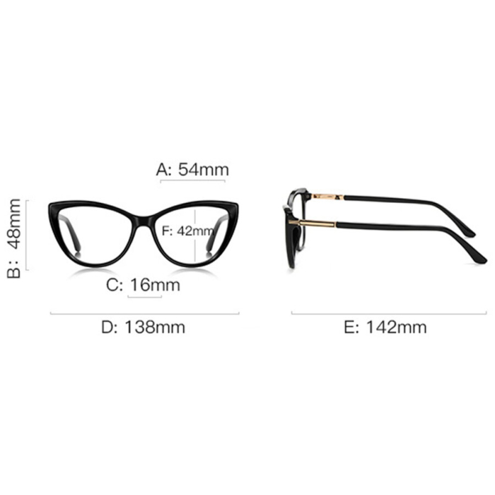 Rame de Ochelari Dama Brigitte black/gold protectie PC [4]