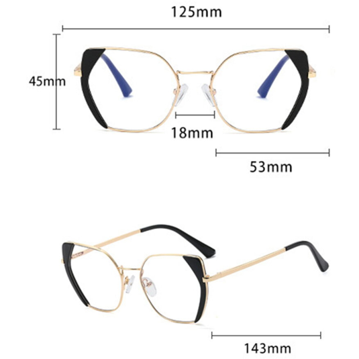 Rame de Ochelari Dama Butterfly black/gold protectie PC [4]