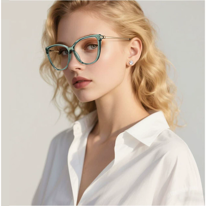 Rame de Ochelari Dama Lolla green transparent/gold protectie PC [3]