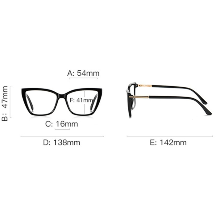 Rame de Ochelari Dama Luisa black/gold protectie PC [4]