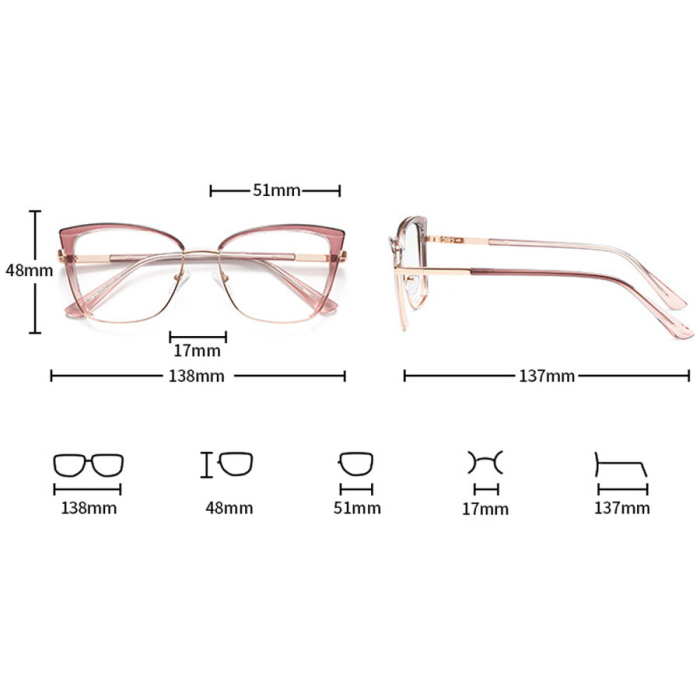 Rame de Ochelari Dama Vera beige/gold protectie PC [6]
