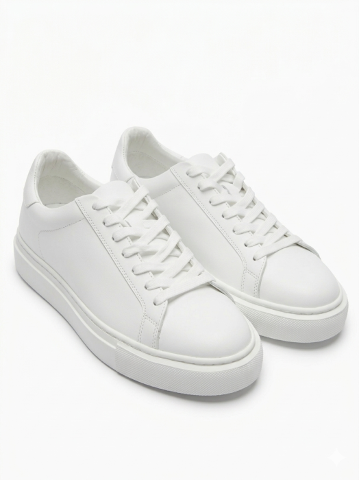 Sneakers Bărbați All-White - Piele 100% Naturală Premium [6]