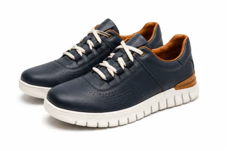 Sneakers Bărbați Bleumarin din Piele Naturală – Model Smart Casual Premium [4]