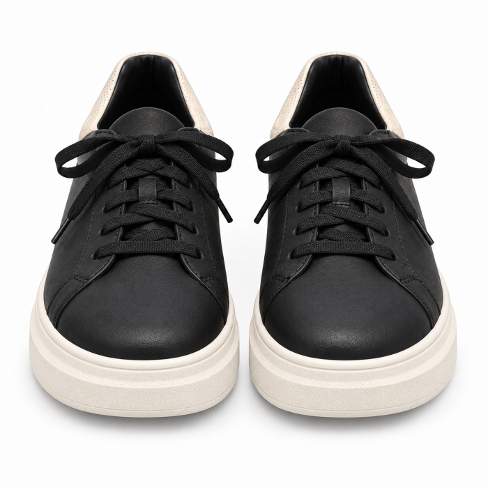 Sneakers Bărbați Urban Contrast din Piele Negru Alb [3]
