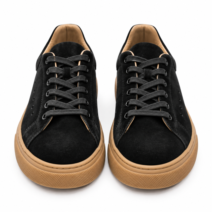 Sneakers Bărbați Urban Suede Black din Piele Întoarsă [3]