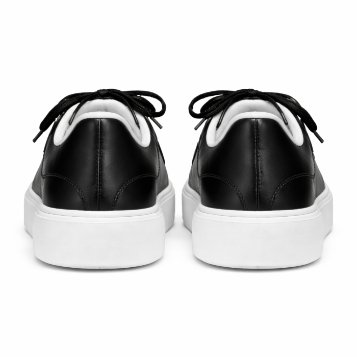 Sneakers Casual Negri Minimal – Piele Naturală & Talpă Albă [2]