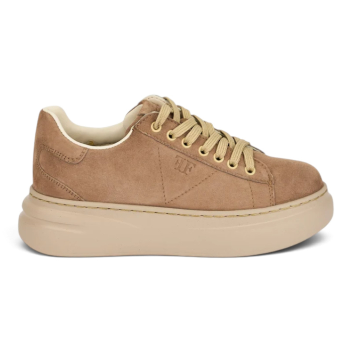 Sneakers Damă Sky Pink Nude din Piele Naturală Întoarsă [2]