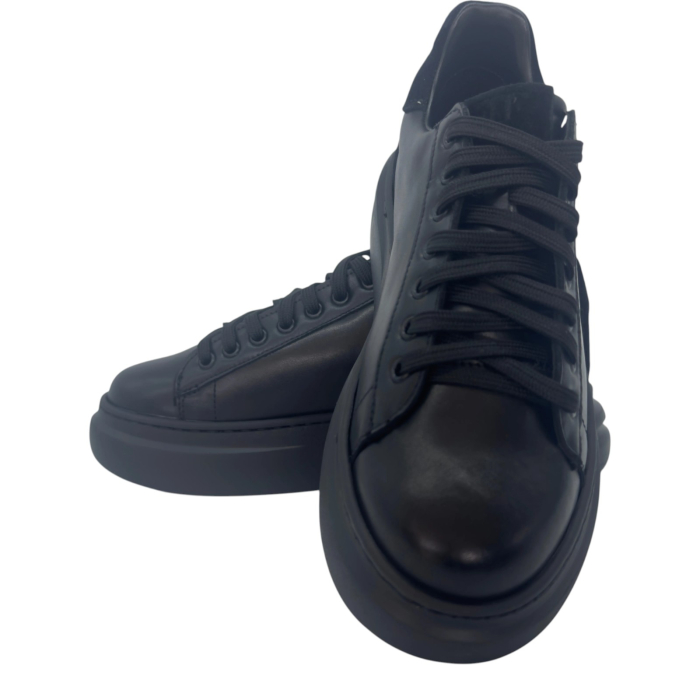Sneakers Damă Urban Line Negru din Piele Naturală – Fabricați în România [5]