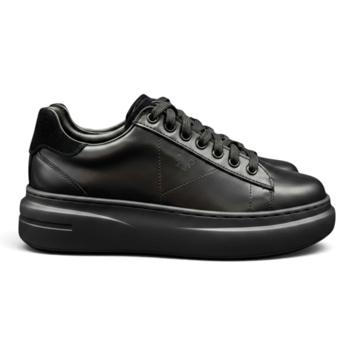Sneakers damă din piele Urban Line – Negru [2]