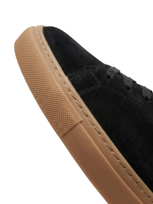 Sneakers Urban Bărbați Piele Întoarsă Neagră - Gum Sole Edition [4]