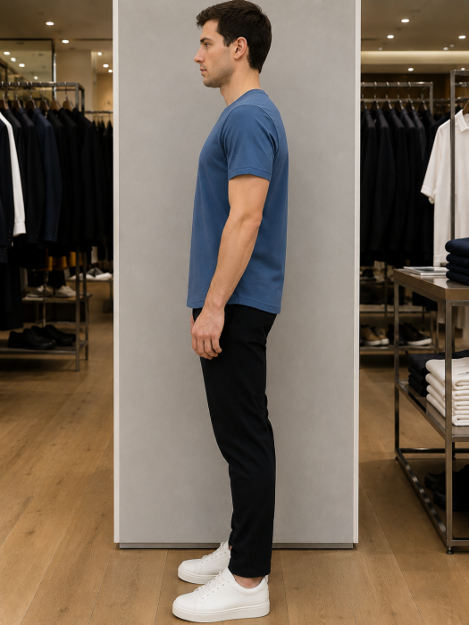 Tricou Bărbați Bleu Texturat [2]