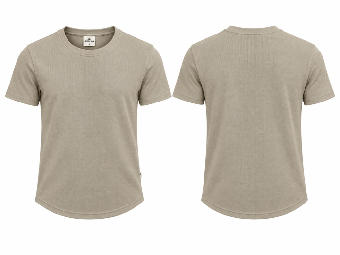 Tricou Barbati Crem-Bej Texturat [2]