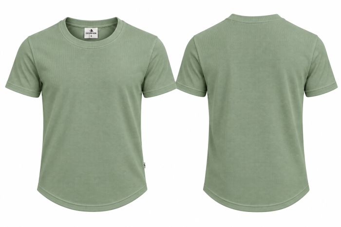 Tricou Verde-Salvie Texturat Barbati [2]