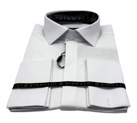 Camasi - Cămașă manșetă dublă Rinnaldi Alba