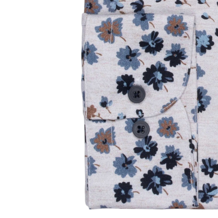 Cămașă Rinnaldi albă cu print smart casual din bumbac [2]