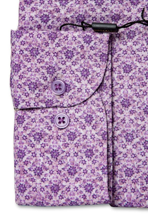 Cămașă Rinnaldi albă cu print smart casual din bumbac [1]